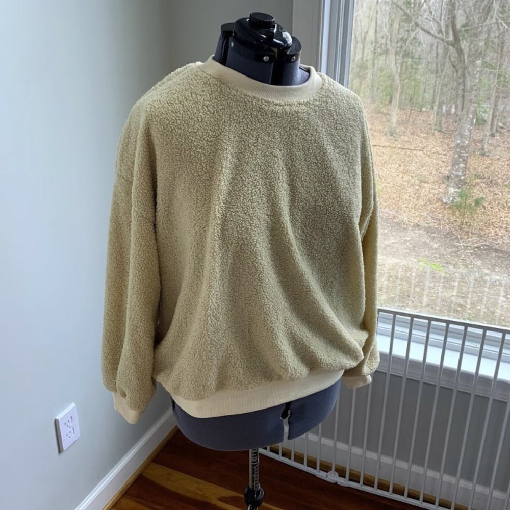 Womens Fuzzy Sweatshirt Long Sleeve XXL